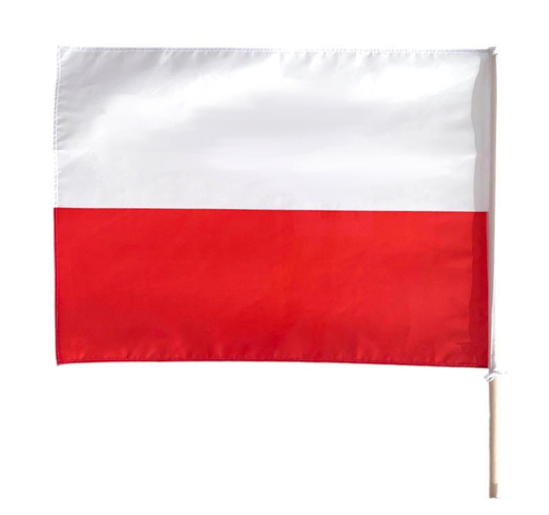 Wyraź swój patriotyzm z dumnie powiewającą Flagą Polski o wymiarach 100x70 cm. W